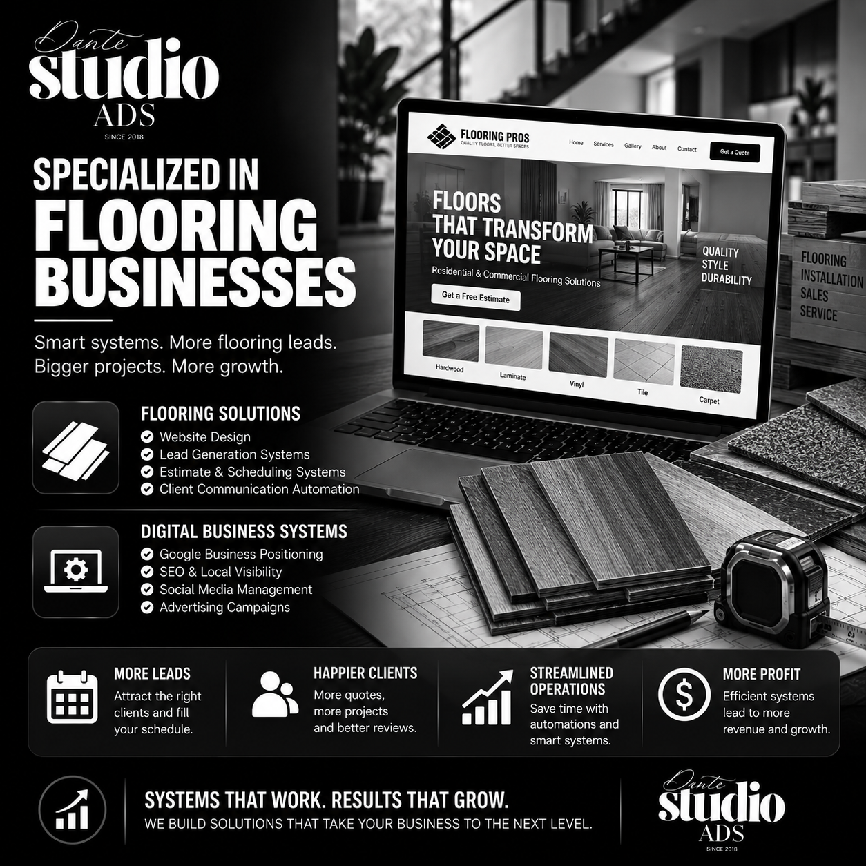 Dante Studio ADS specialized business system showcase 7